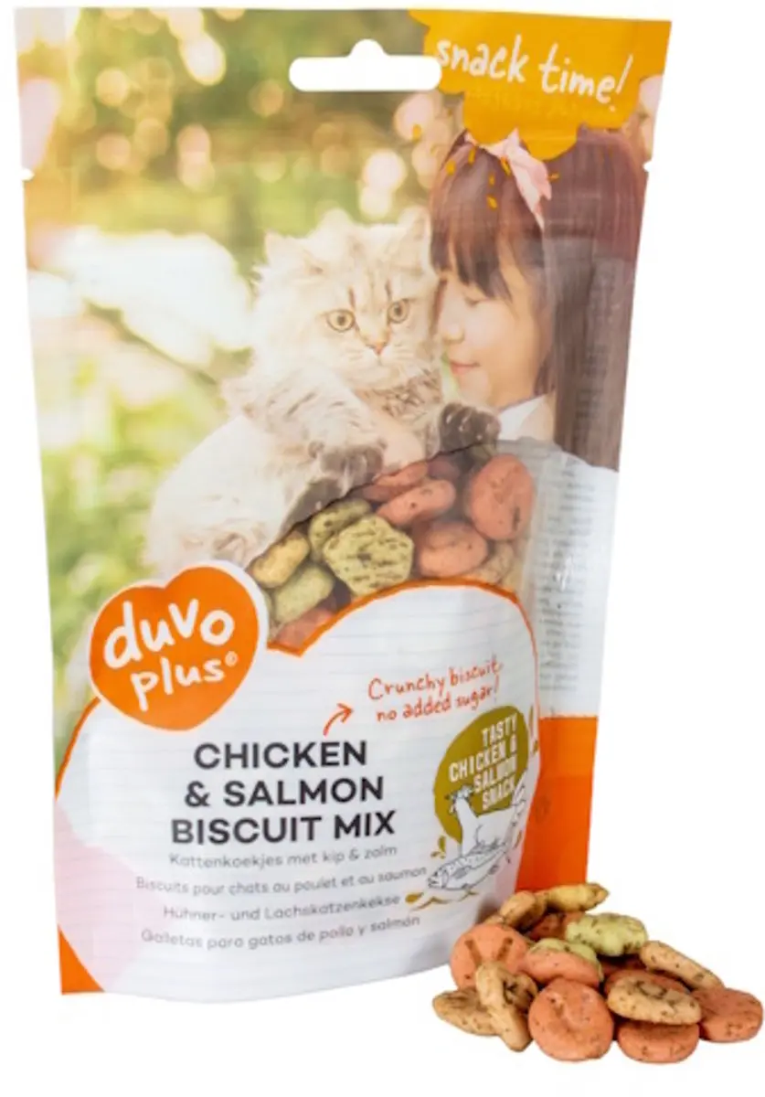 Duvo Kippen- en Zalm Koekjesmix 50g