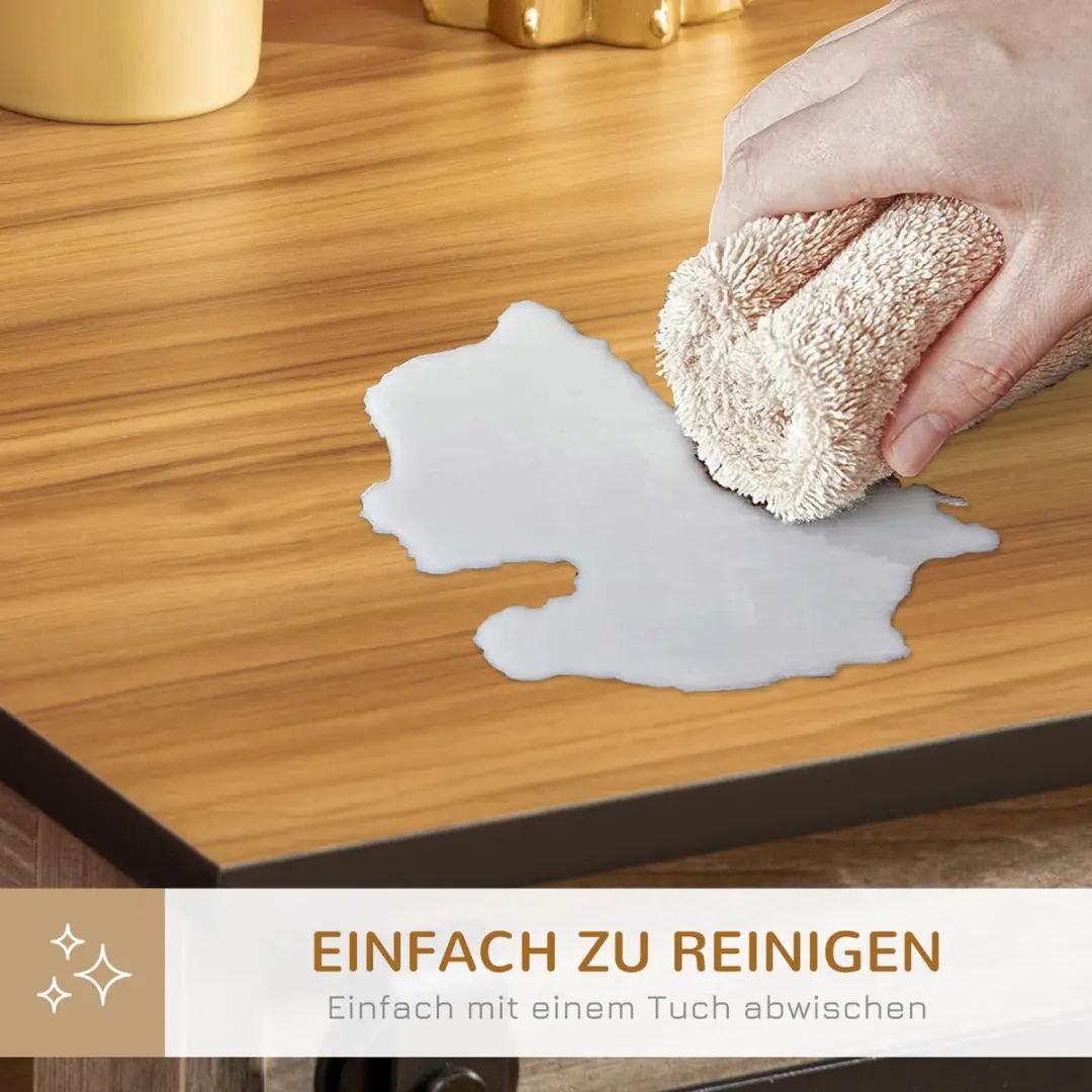 Pawhut Hondenhok 2-ruimte - 120x60x88,5cm Eiken