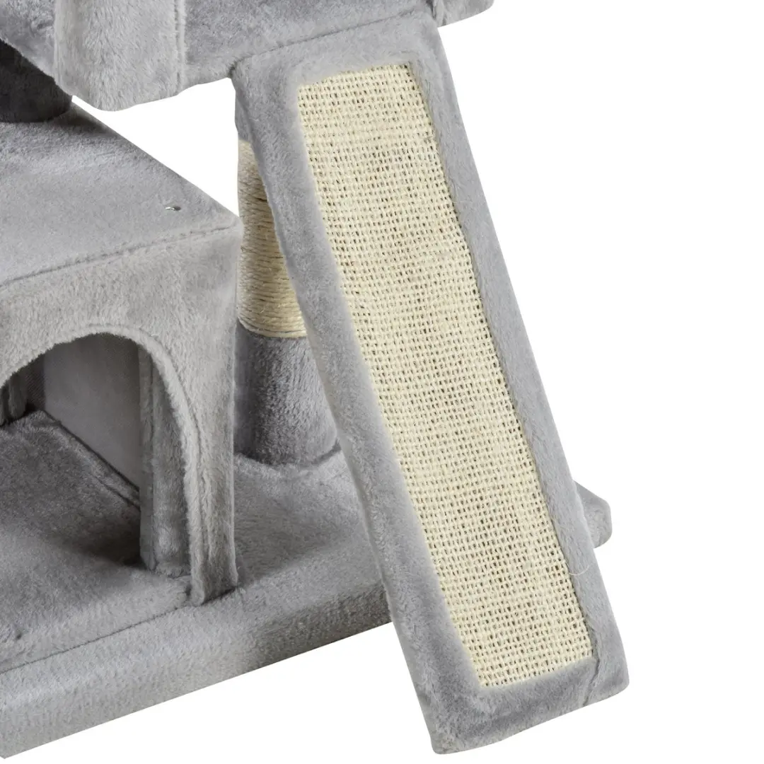 Pawhut Kattenboom D30-286 - 3 Niveaus - Lichtgrijs