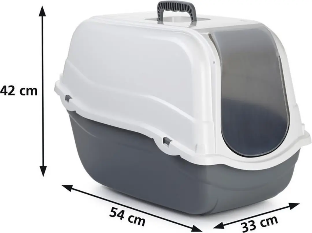 Beeztees Romeo Kattenbak - 57x39x41cm - Grijs/Wit