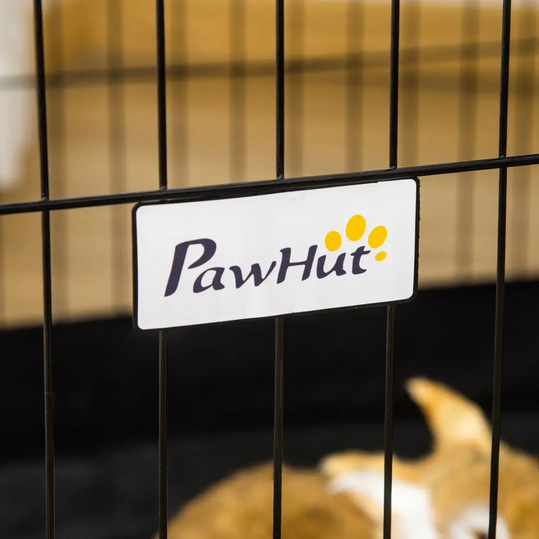 Pawhut Kooi voor kleine dieren 90x75x75cm - Zwart - afbeelding 6 van 6