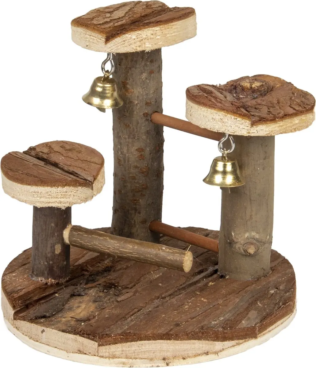 Flamingo Elly Hout Speelgoed Knaagdier 15x15x14cm - Bruin