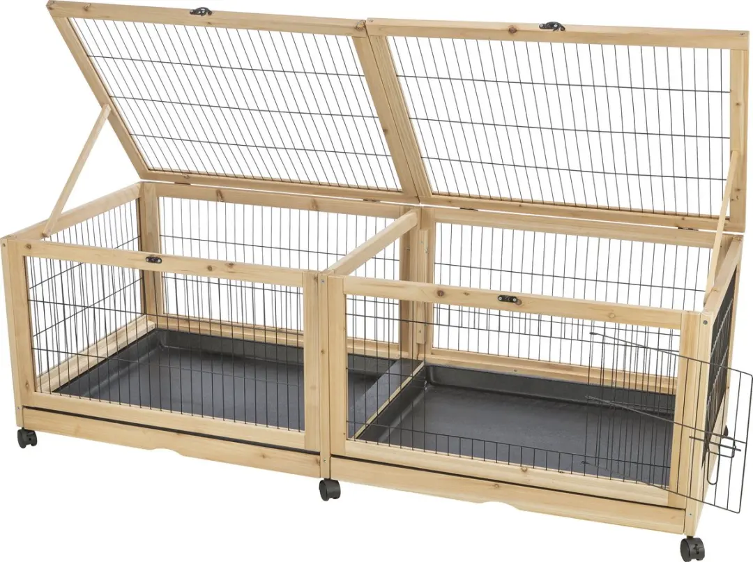 Trixie Indoor Verblijf Cavia's/Konijnen 150x50x60cm - Zand/Zwart