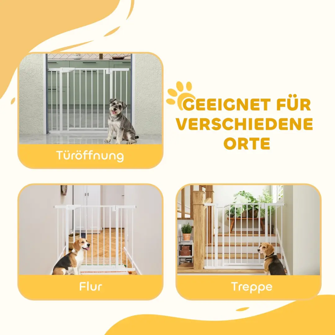 Pawhut Hek voor Huisdieren Q195 Koolstofstaal - 103x76x76cm Wit
