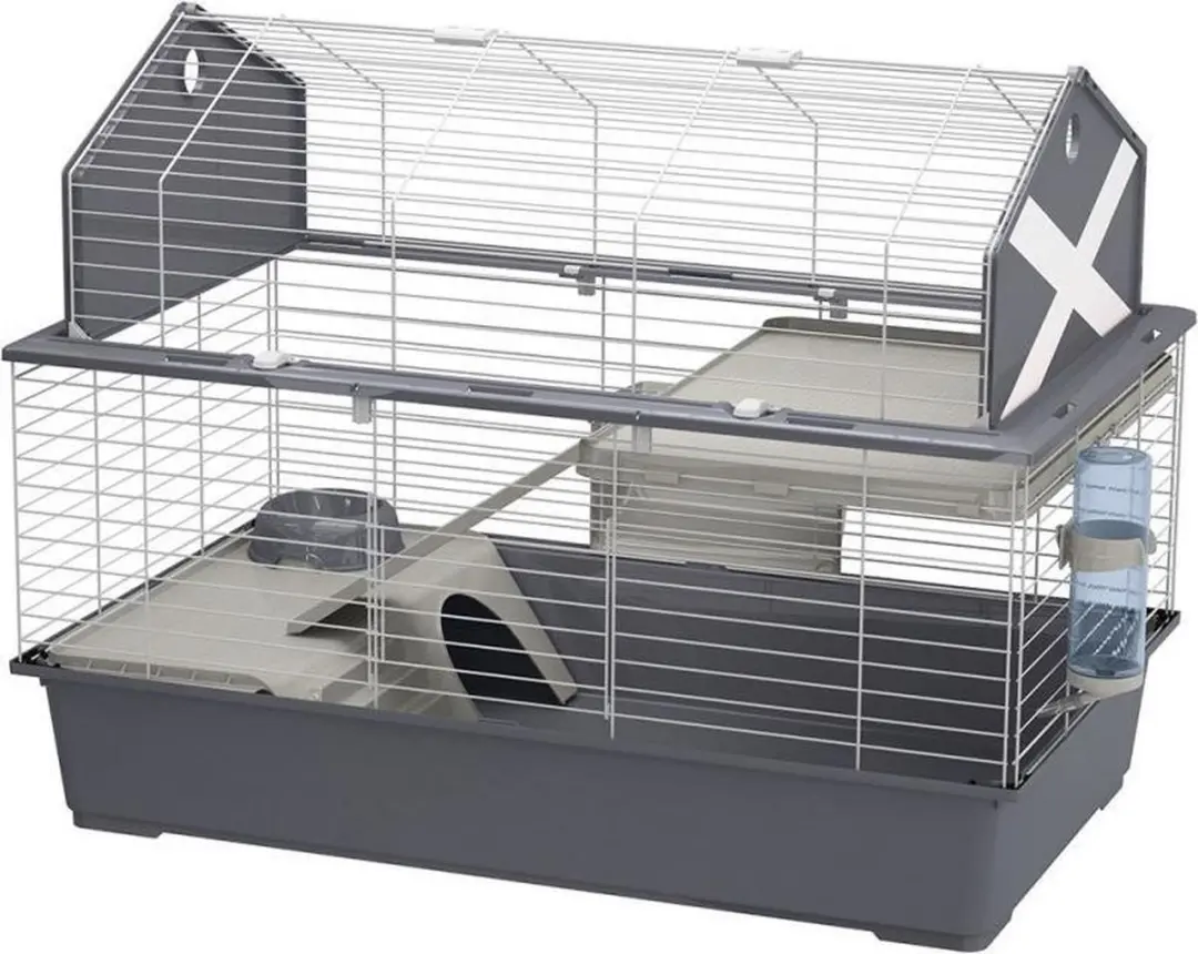 Ferplast Barn 80 Knaagdierkooi - 78x48x65cm - Grijs