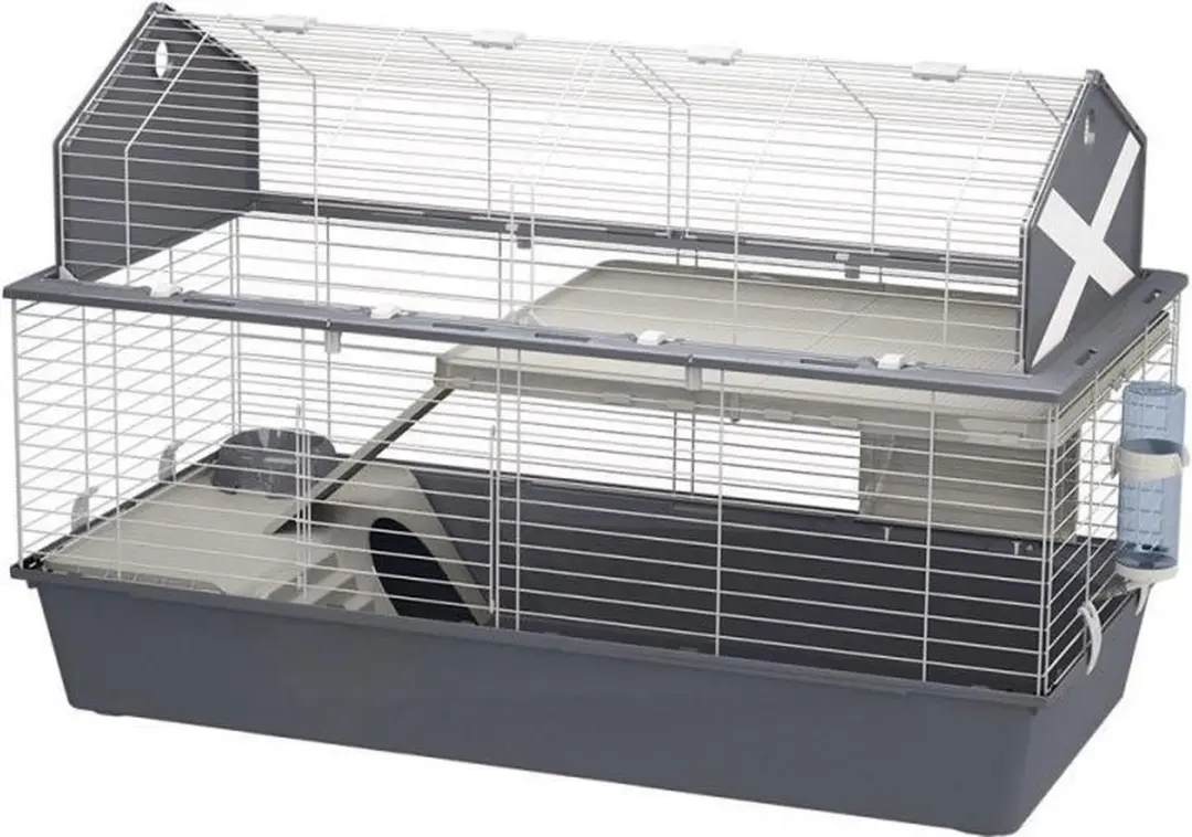 Ferplast Barn 80 Knaagdierkooi - 78x48x65cm - Grijs - afbeelding 6 van 6