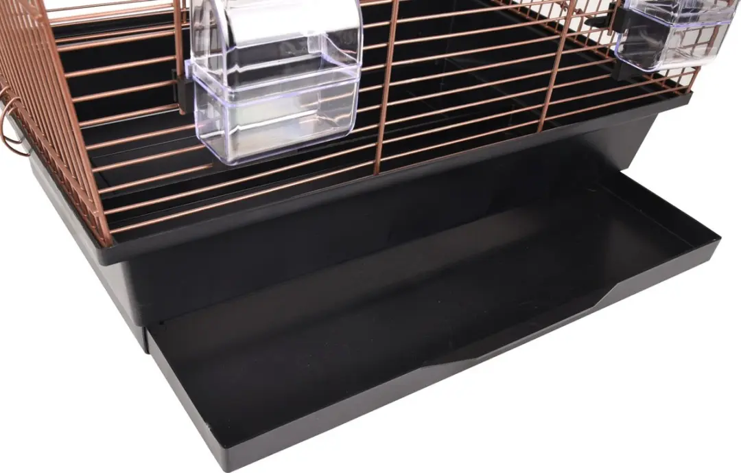 Flamingo Atti Vogelkooi - Zwart/Koper - 50.5x28x54cm