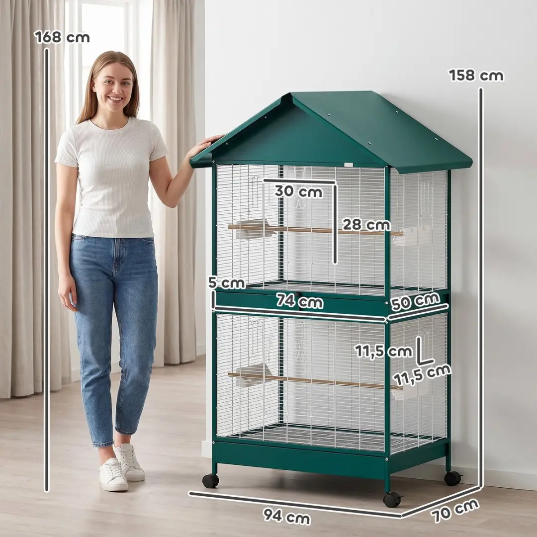 Pawhut Vogelkooi Staand - Groen
