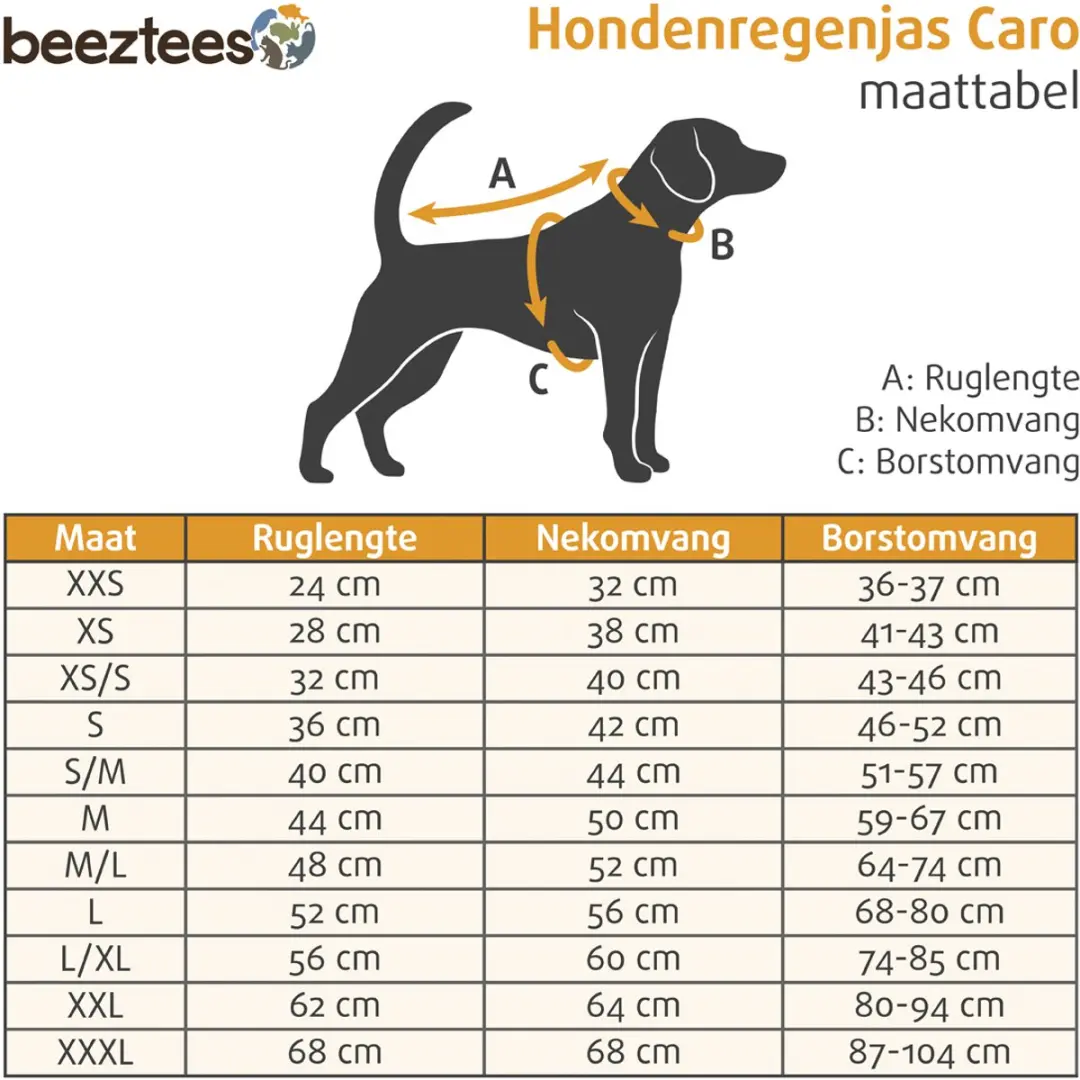 Beeztees Caro Regenjas - Geel M
