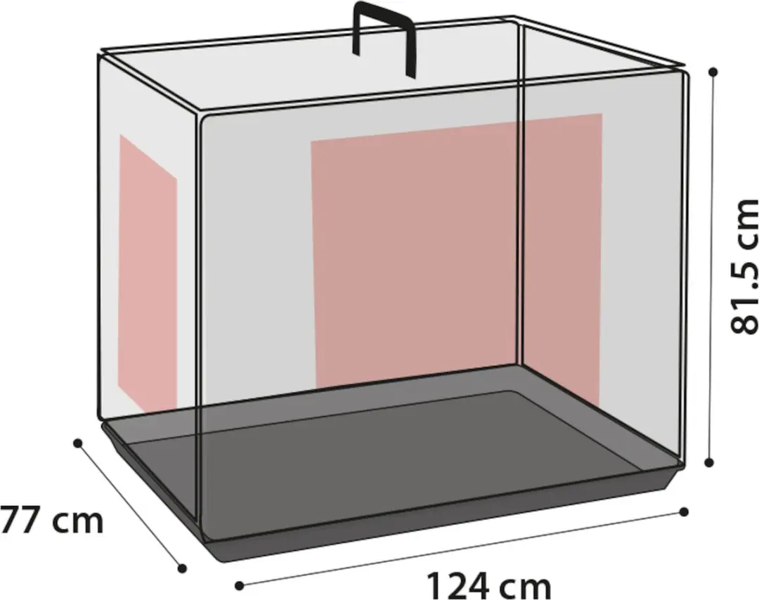 Flamingo Nyo Hondenbench XXL - 124x77x81,5cm - Zwart
