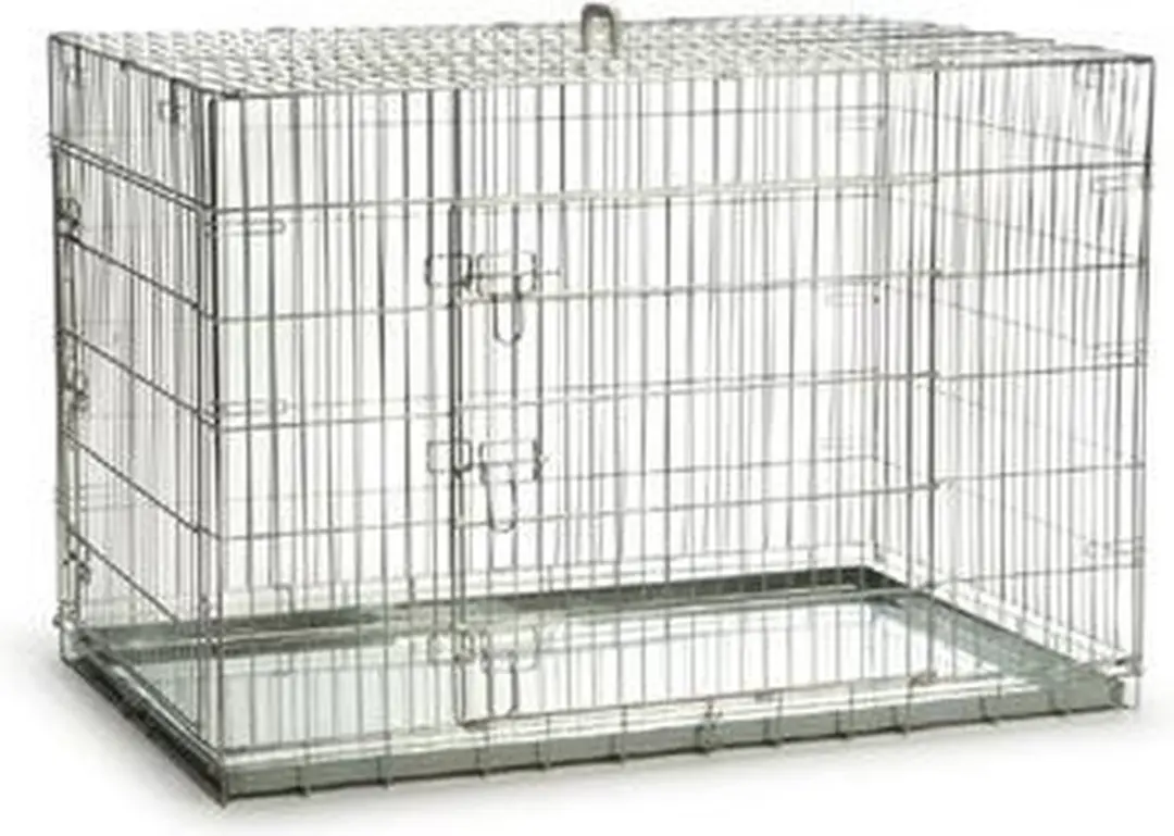 Beeztees Hondenbench 2 Deurs 121x78x84cm - Zilver