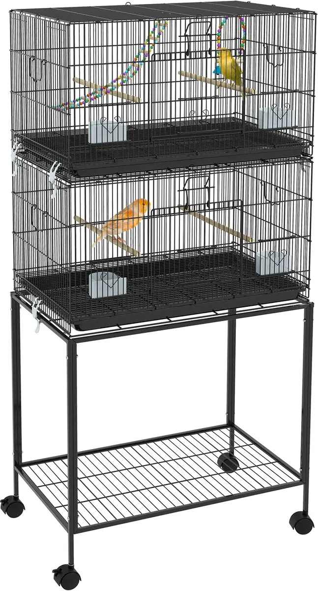 Pawhut Vogelkooi Staal 77x46x164cm