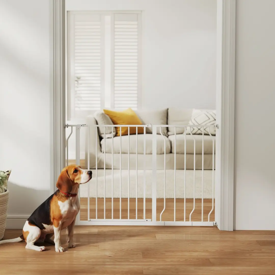 Pawhut Hekje 115x76cm - Wit - afbeelding 6 van 6