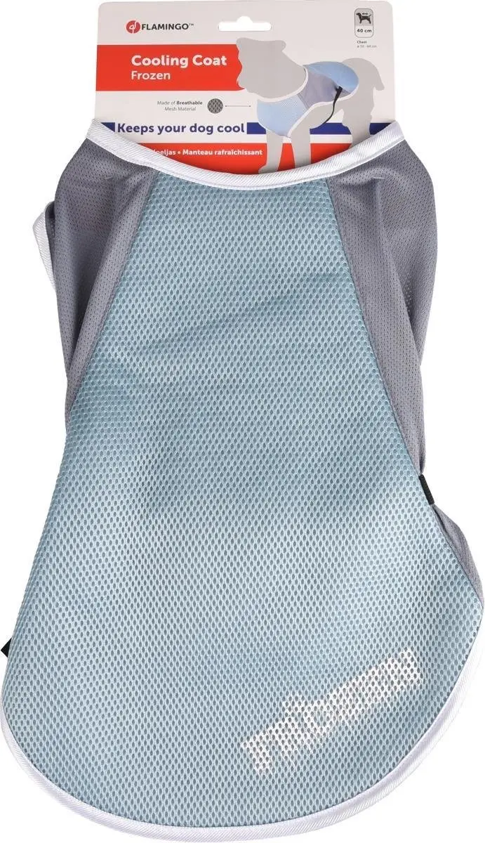 Flamingo Koeljas Hond L - Frozen Blauw & Grijs