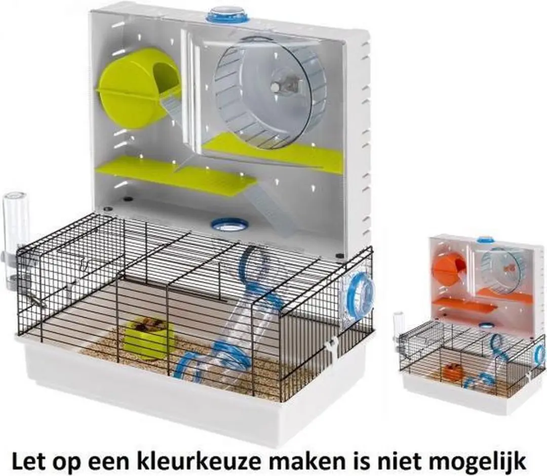 Ferplast Olimpia Hamsterkooi - 46x29,5x54cm - Lime/Wit - afbeelding 6 van 6