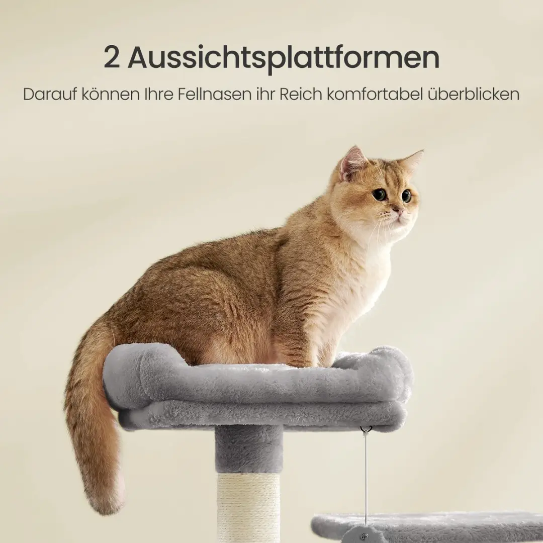 Songmics Krabpaal Hoog Model 155cm - Lichtgrijs