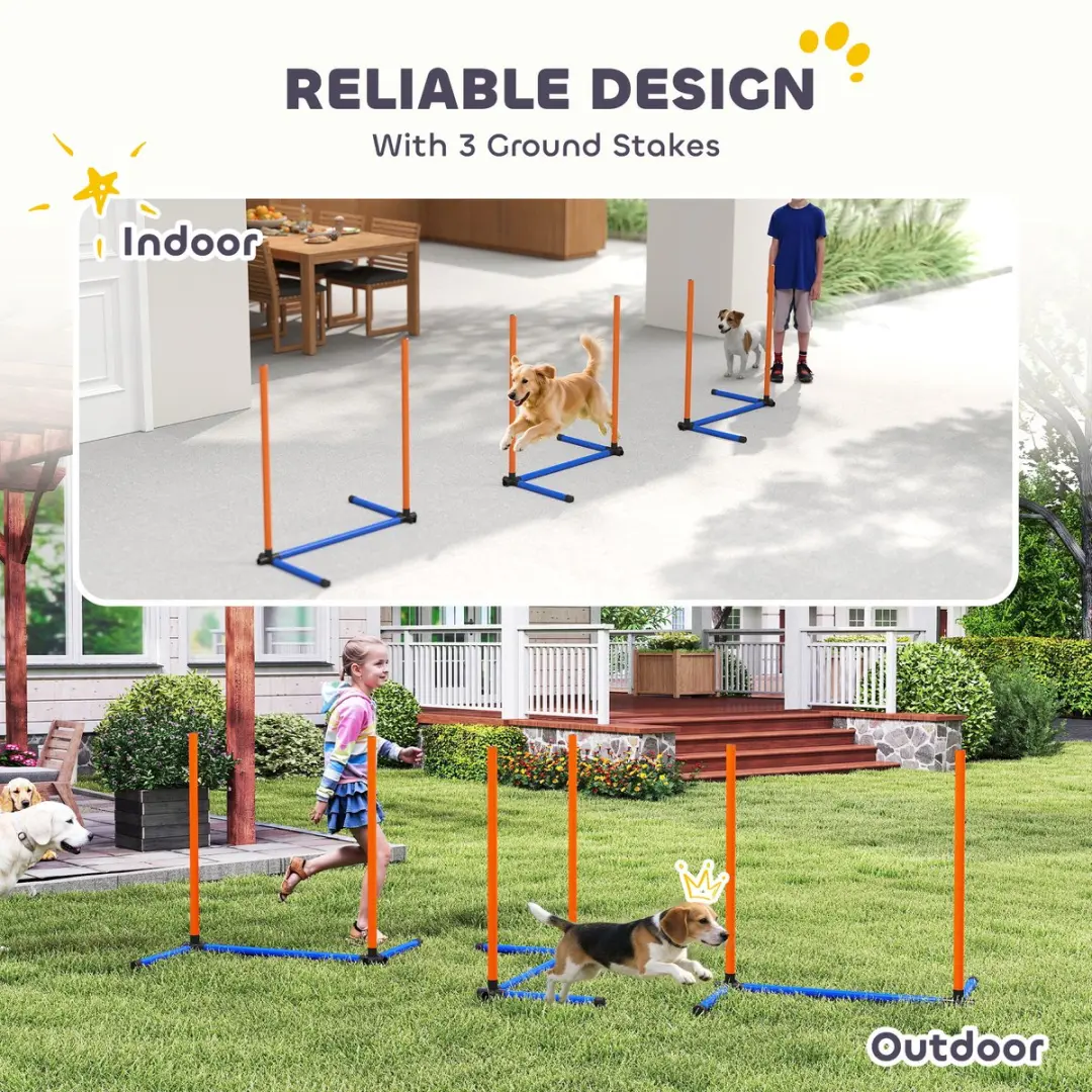 Pawhut Honden Agilityset 3-delig - Oranje