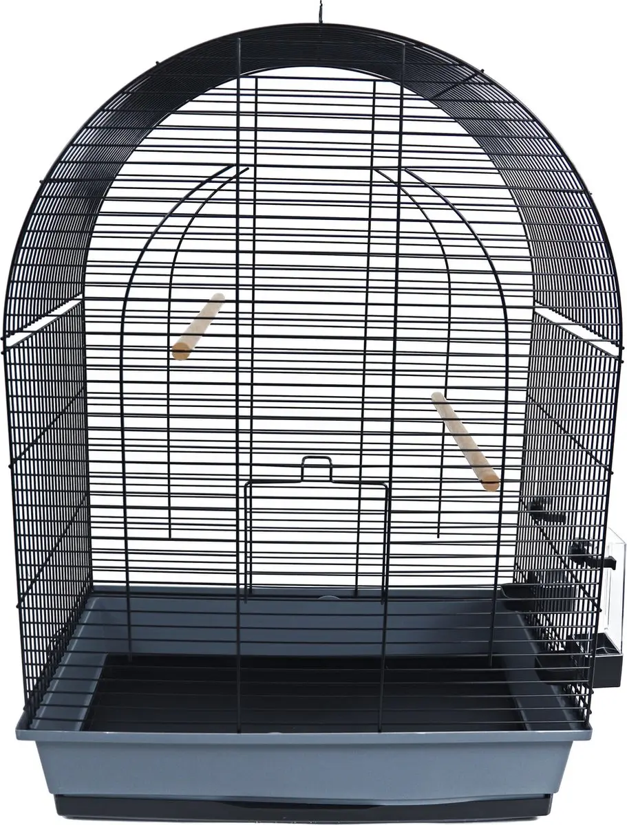 Duvo+ Vogelkooi Lusi 3 Grijs/Zwart