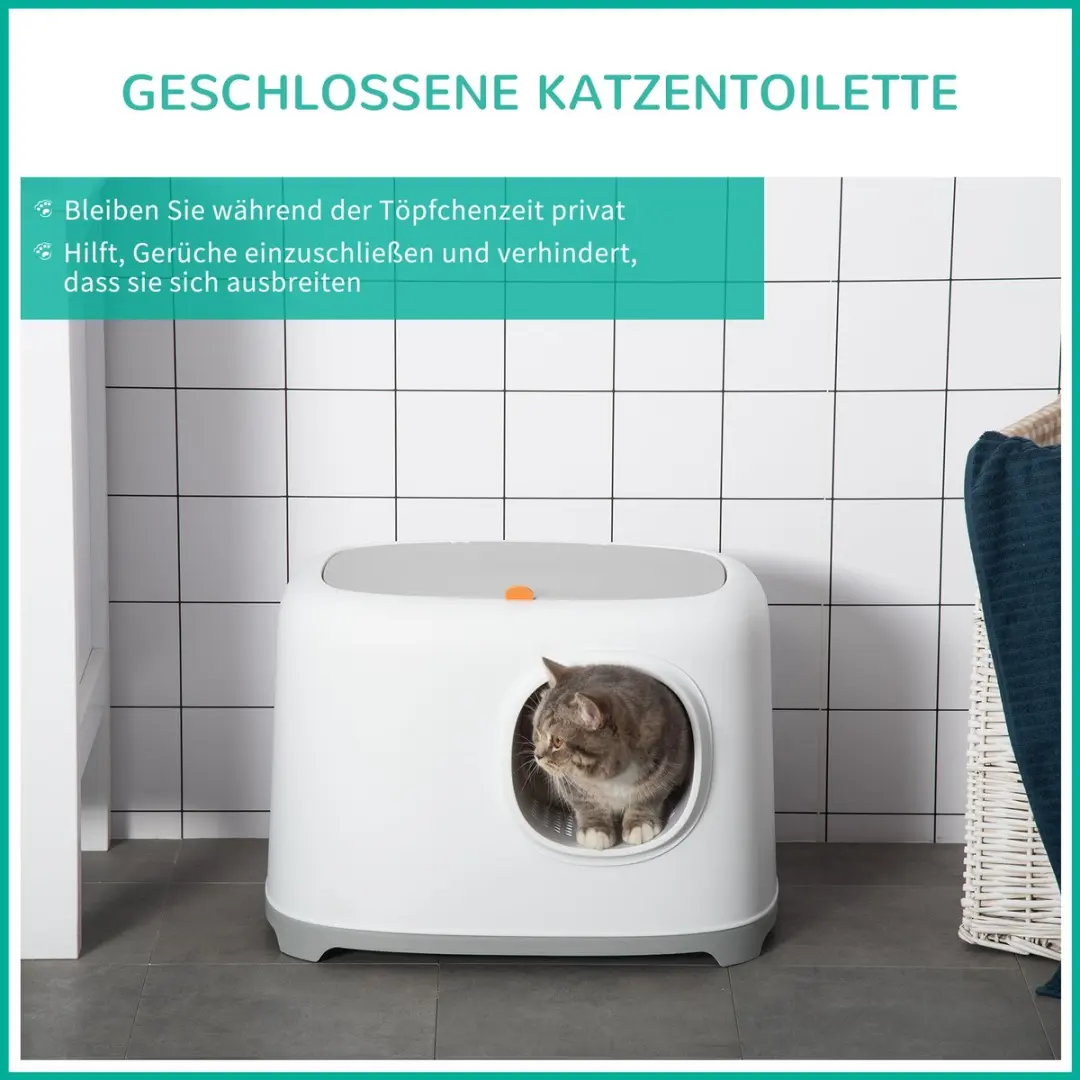 Pawhut Kattenbak D31-047 - Compact Design