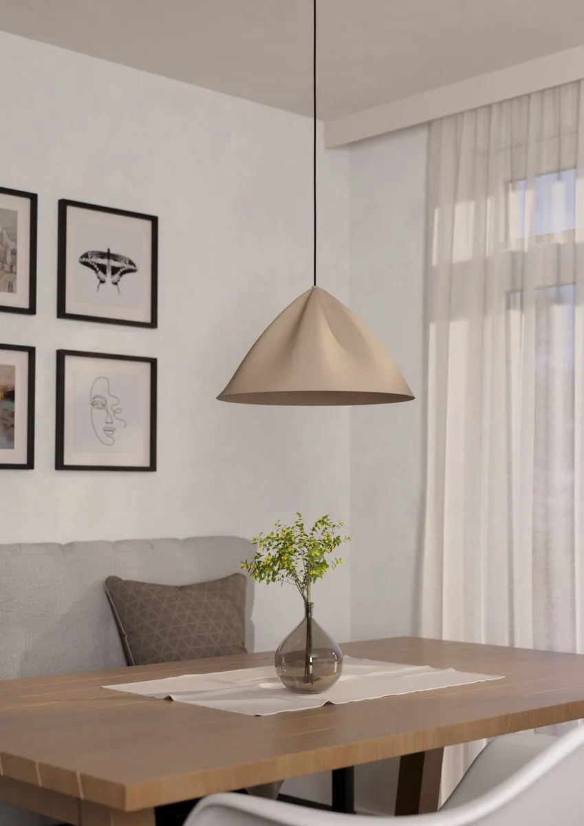 Eglo Podere Hanglamp E27 - Ø42,5cm - Zand - afbeelding 6 van 6