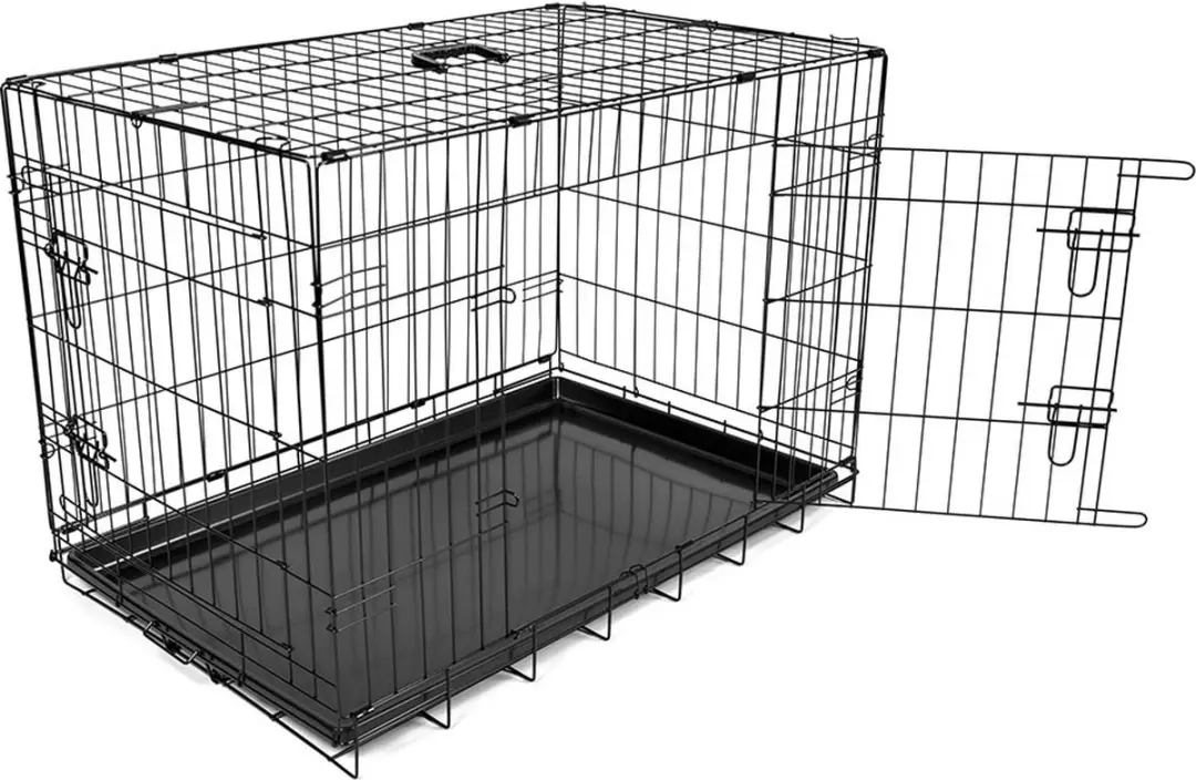 Duvo+ Hondenbench  - Zwart - 123 x 77 x 83cm