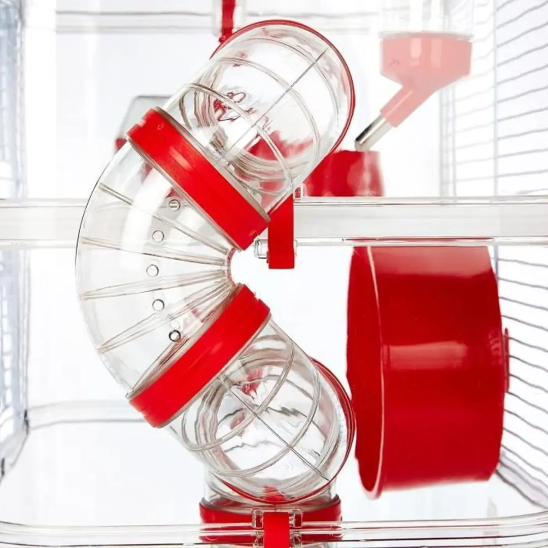 Zolux Cage 41x27x40,5cm - Rood - 2-niveau