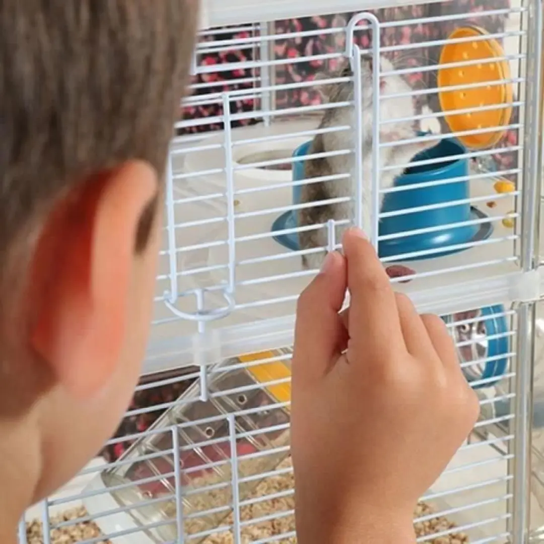 Zolux Cage 41x27x40,5cm - Rood - 2-niveau