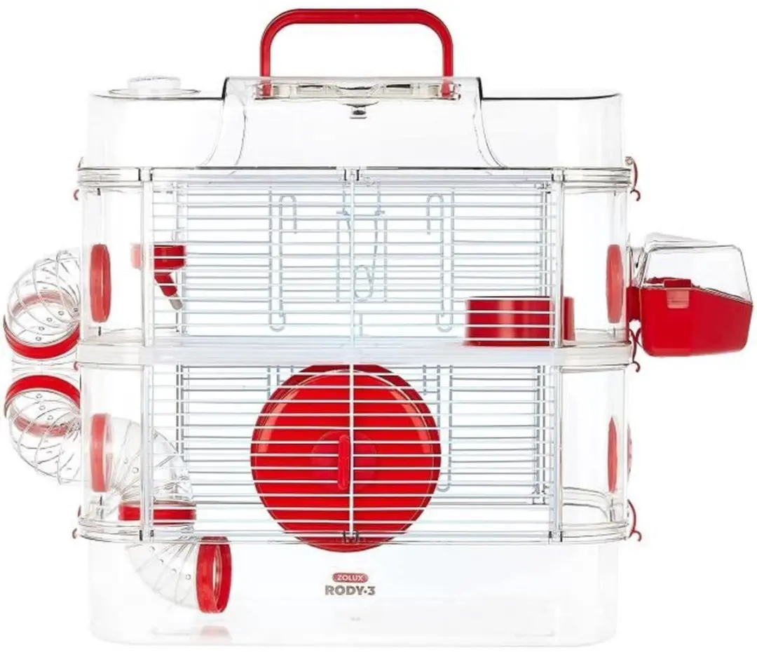 Zolux Cage 41x27x40,5cm - Rood - 2-niveau