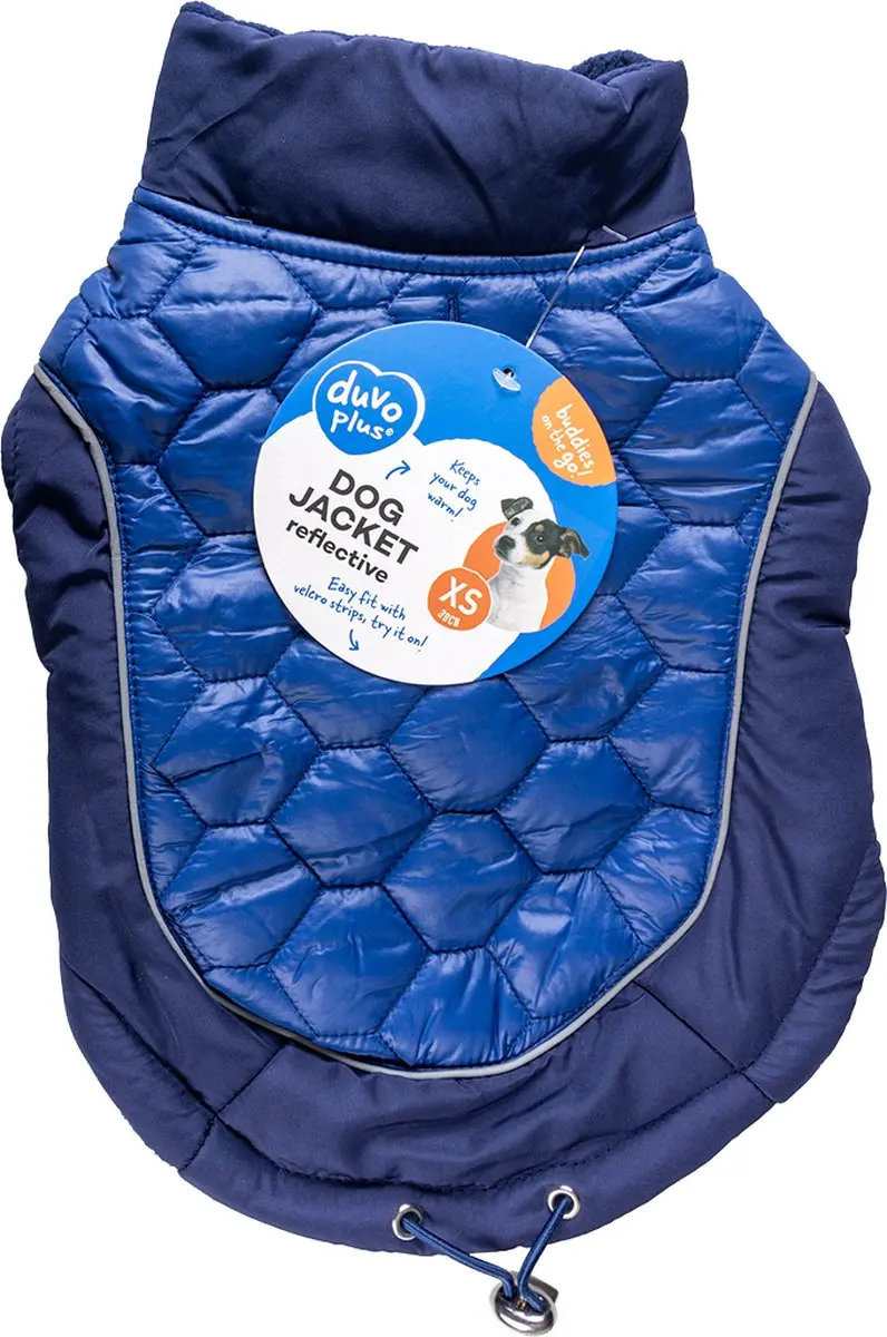 Duvo Dierenkleding Hondenjas Hi Vis Quilt XS - 30cm - Blauw
