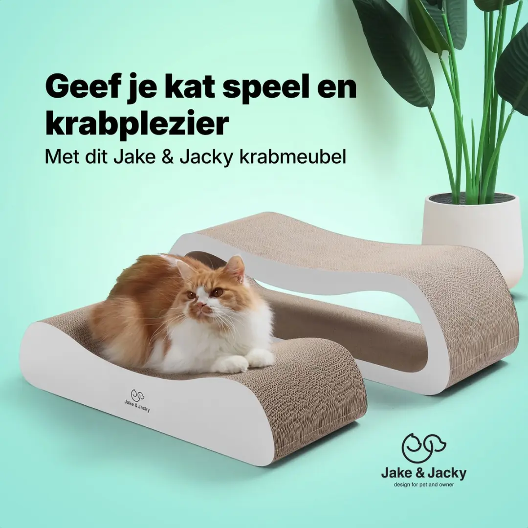 Jake and Jacky Krabkarton 2-in-1 Wit - 71x24x21cm