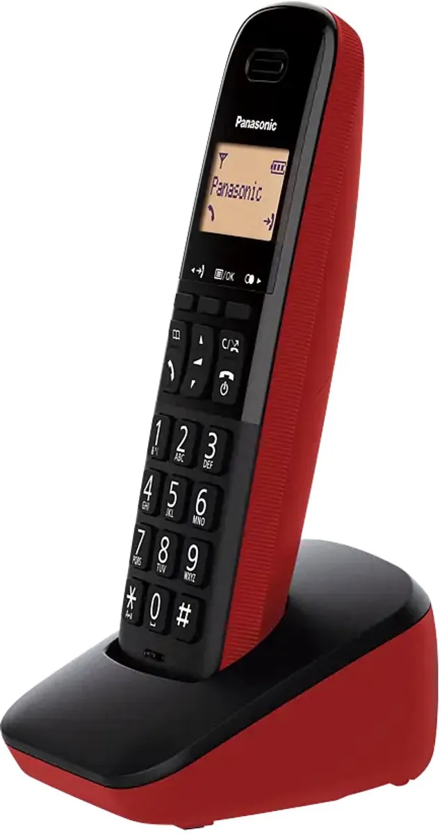 Panasonic KX-TGB610JTR DECT Telefoon - 1 Handset - Zwart/Rood - afbeelding 2 van 3