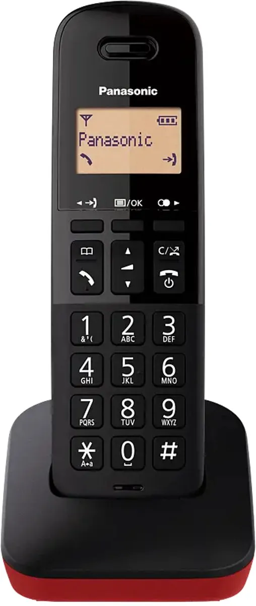 Panasonic KX-TGB610JTR DECT Telefoon - 1 Handset - Zwart/Rood - afbeelding 3 van 3