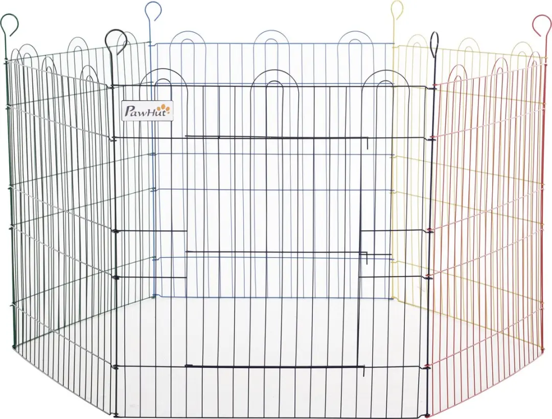 Pawhut Welpenloopstall 6-delig 60cm
