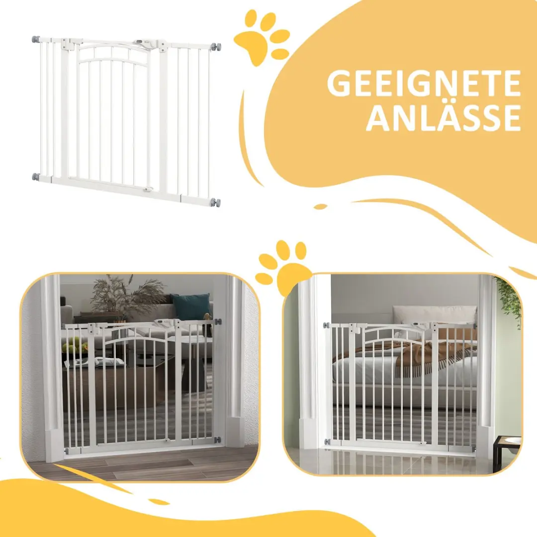 Pawhut Huisdierhekje PA 74 100x76cm Wit
