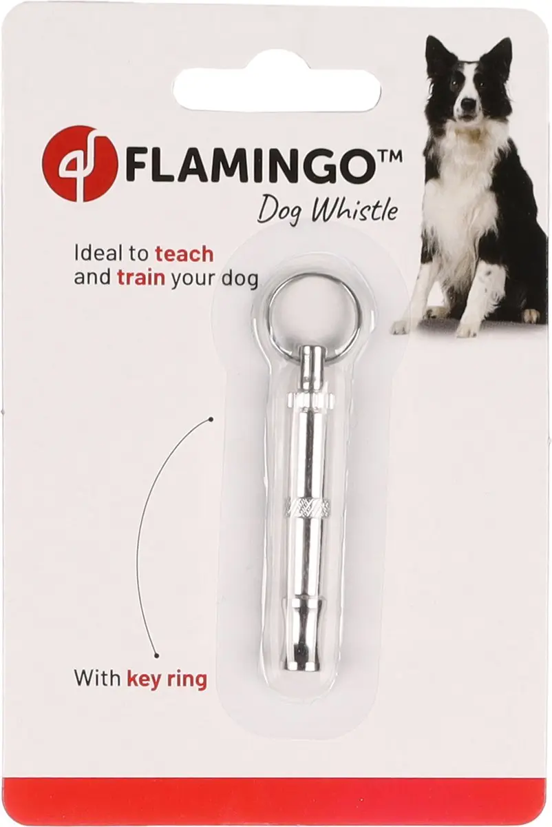 Flamingo Hondenfluitje Hoge Frequentie - Zilver - afbeelding 6 van 6