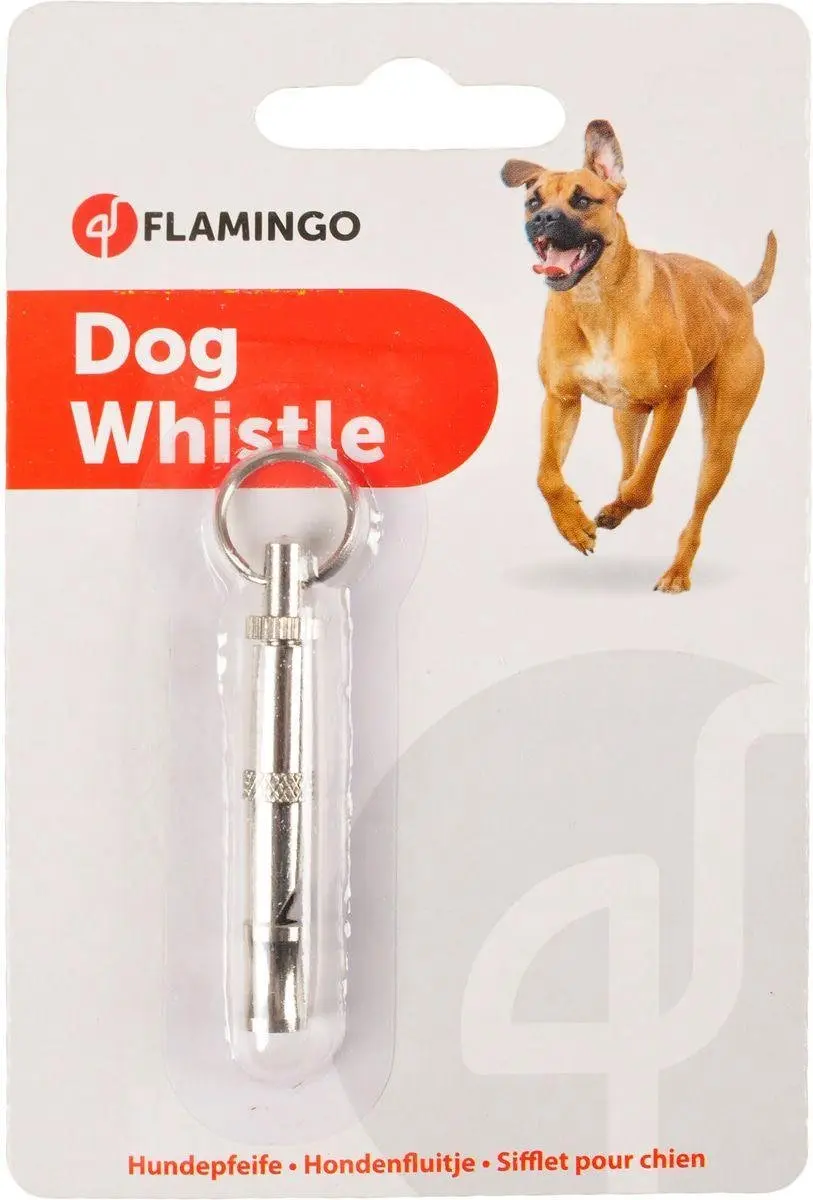 Flamingo Hondenfluitje Hoge Frequentie - Zilver