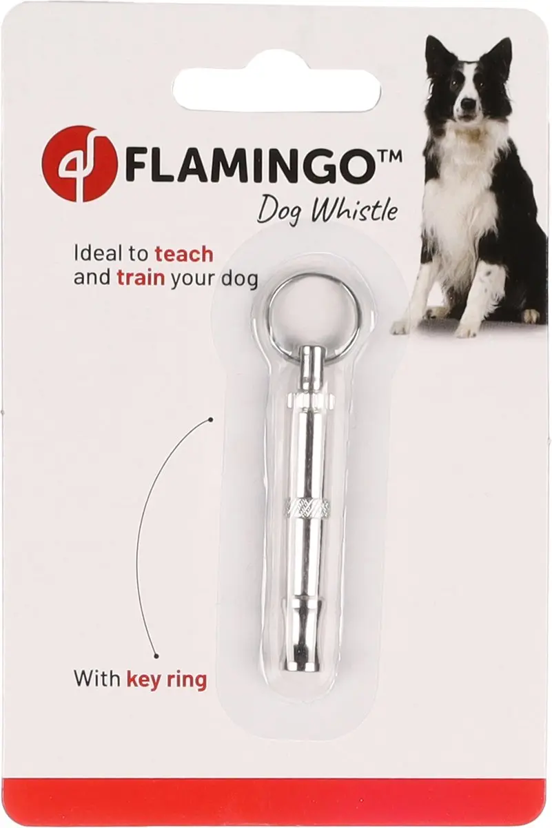 Flamingo Hondenfluitje Hoge Frequentie - Zilver