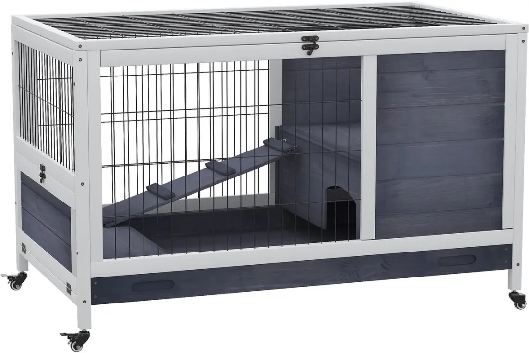 Pawhut Meerschweinchenstall 90x53x59cm