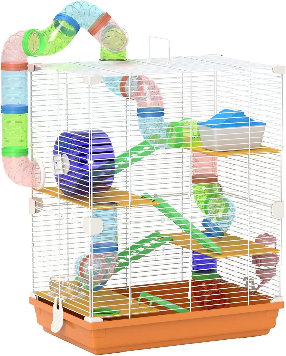 Pawhut Hamsterkooi 46x30x58cm