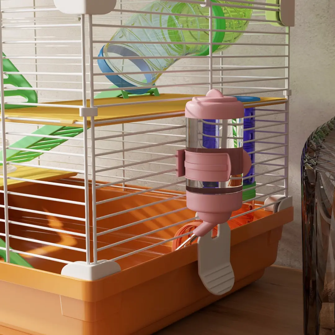 Pawhut Hamsterkooi 46x30x58cm - Oranje