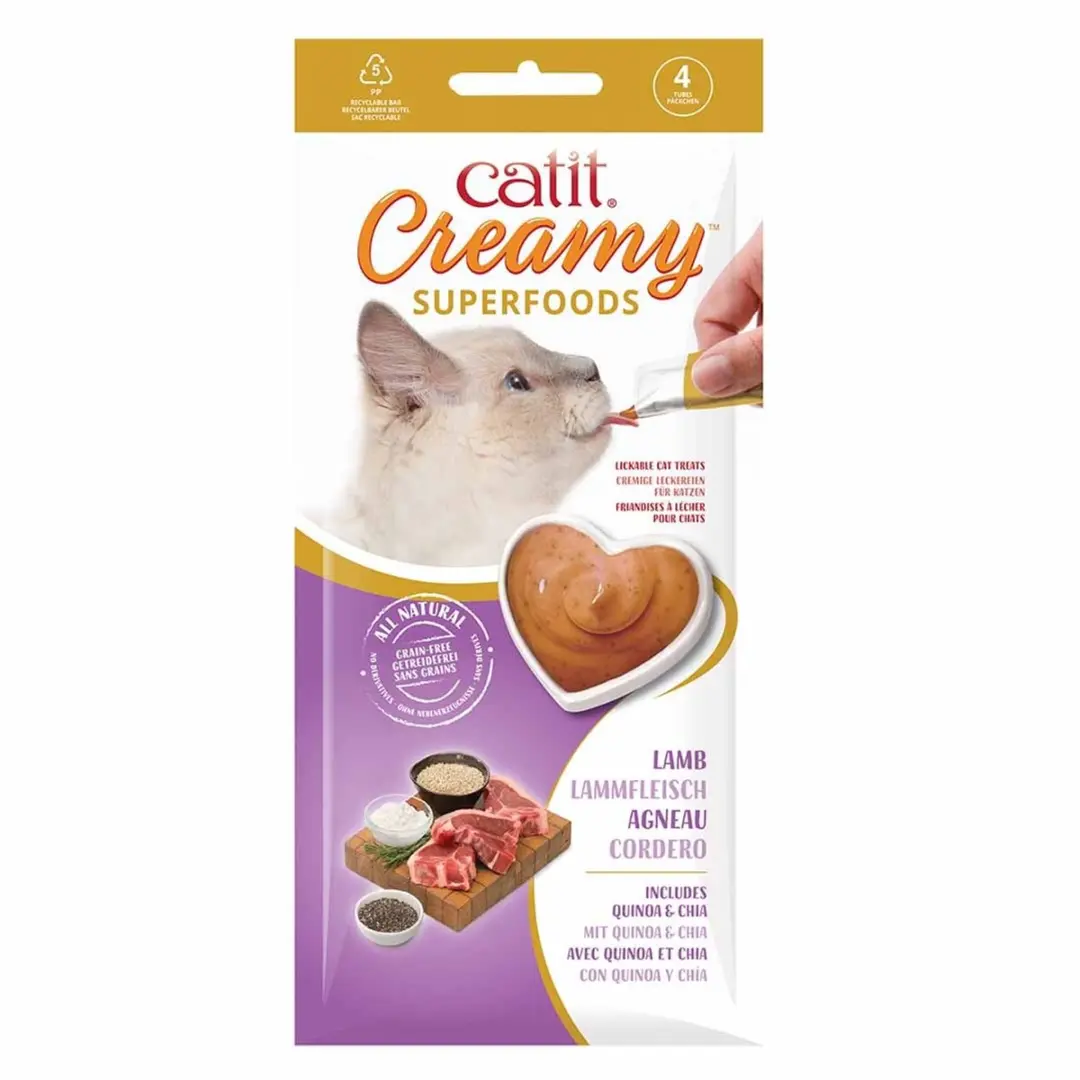 Catit CA Creamy Superfood Traktaties Lam 4x10g