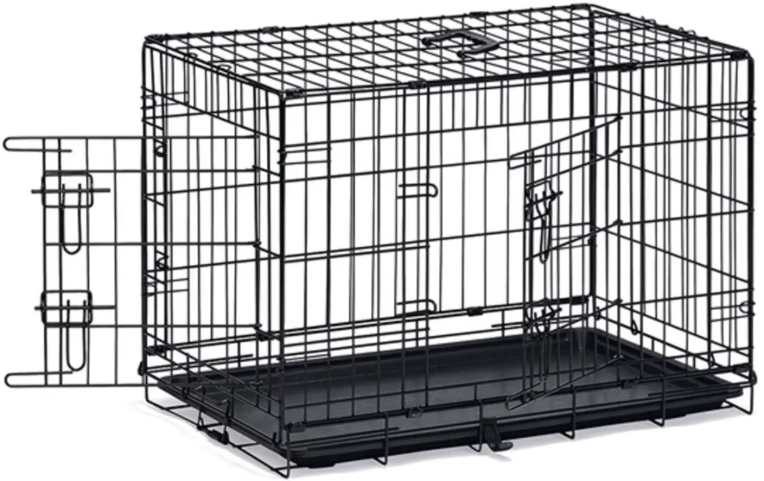 Beeztees Hondenbench M - 2 Deuren - 81x55,5x61,5cm - Zwart