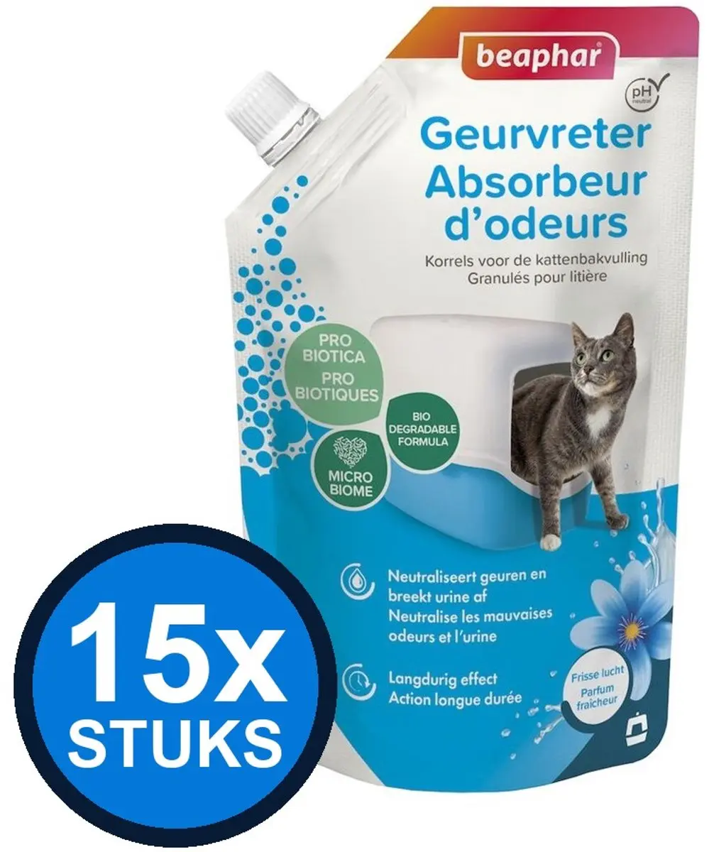 Beaphar Geurvreter Kattenbakreiniging 400g