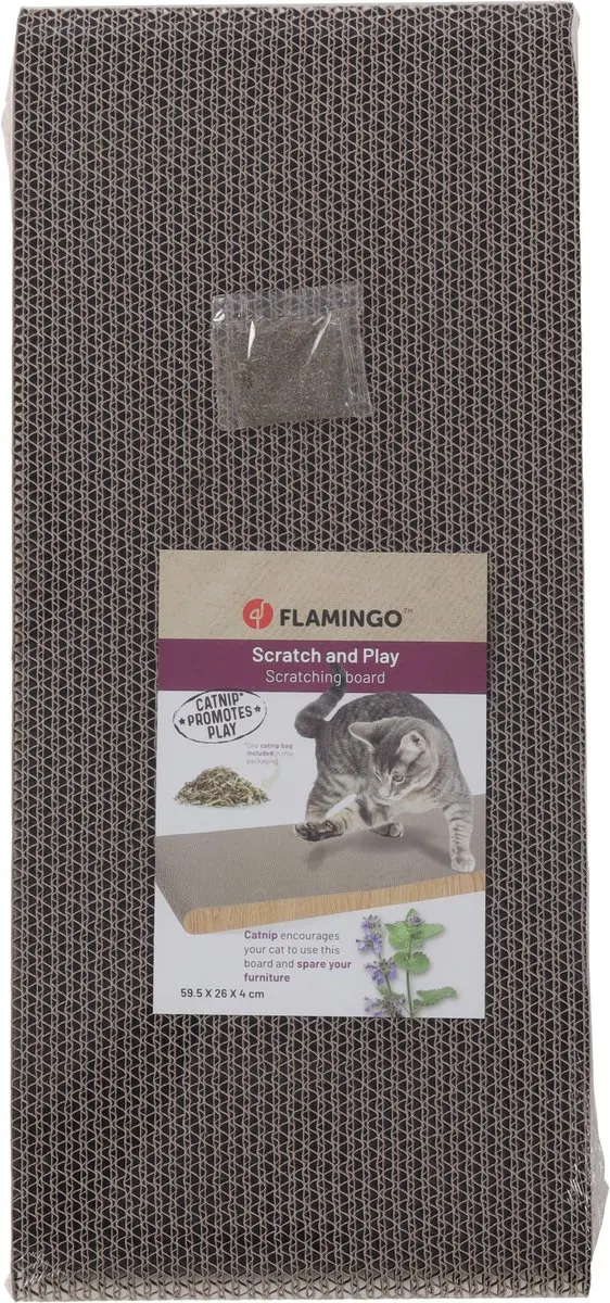 Flamingo Krabkarton Akwa Bruin 59,5x26cm