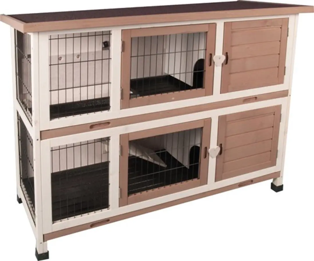 Flamingo Houten Konijnenhok 122x50x107cm