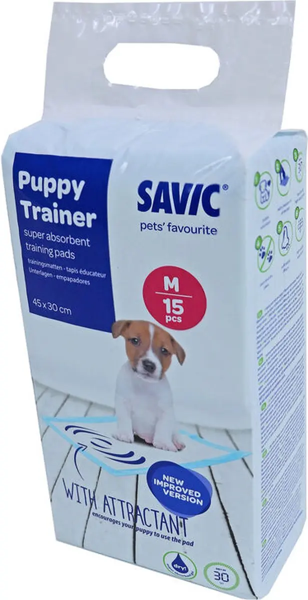 Savic Puppy Trainer Pads Medium - 15 Stuks 45x30cm