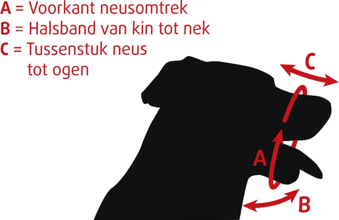 Beeztees Veiligheidsmuilband Hond L - 18,5 cm - Zwart