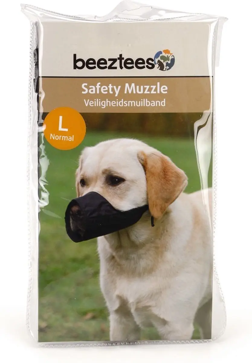 Beeztees Veiligheidsmuilband Hond L - 18,5 cm - Zwart