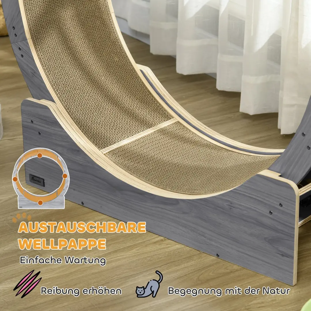 Pawhut Katzenlaufrad 91cm - Grau