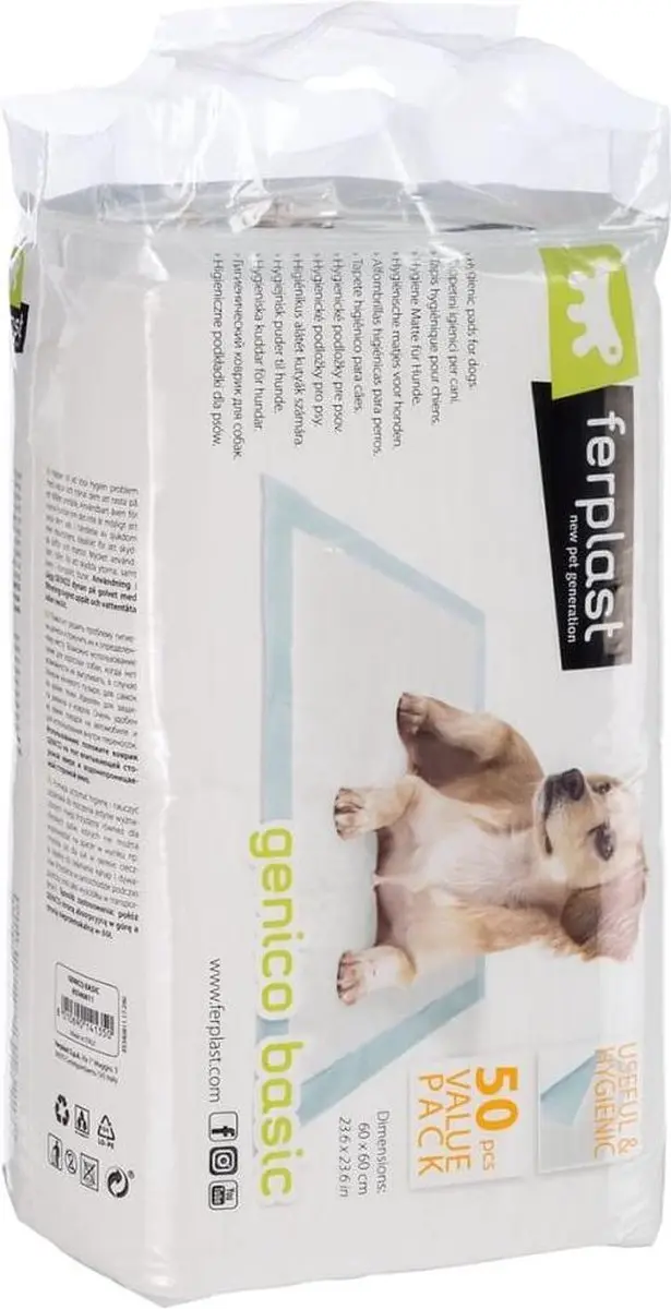 Ferplast Genico Basic Hondenpads 60x60cm - 50 Stuks - Wit